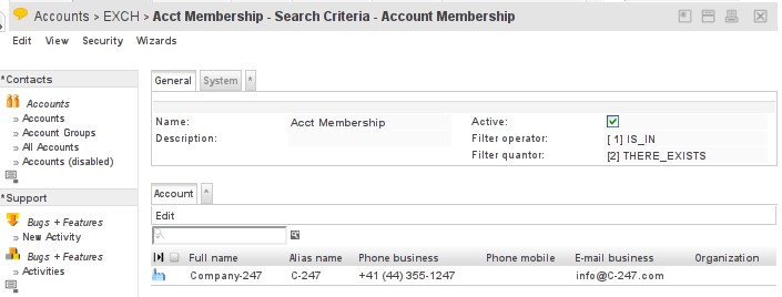 Account Membership